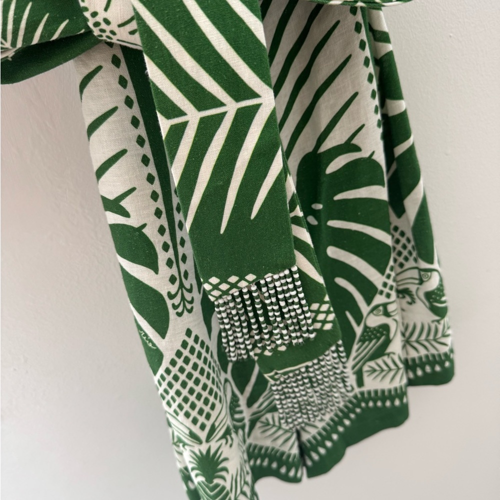 FARM Rio Green and White Tropical Jumpsuit - Picture 4 of 6